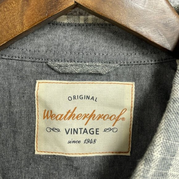 NEW Weatherproof Vintage Men's Size M Gray Plaid Button-Up Flannel Shirt - Picture 5 of 9